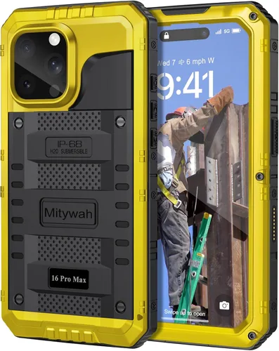 Vista 105 de Mitywah Funda impermeable para iPhone 7/iPhone 8 / iPhone SE 2020, funda de metal resistente de grado militar, protección de cuerpo completo