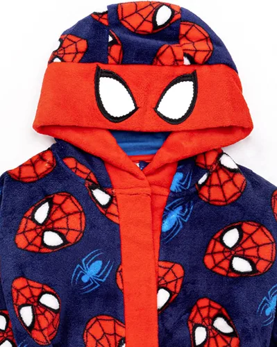 Vista 5 de Marvel Spider-Man - Bata de vestir para niños y niñas, bata de pijama, Azul