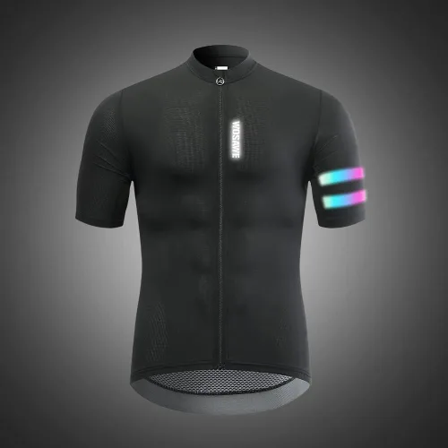 Vista 7 de WOSAWE Camiseta de ciclismo transpirable de manga corta para hombre