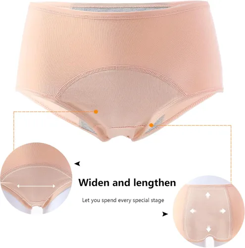 Vista 4 de ZJHTK Ropa interior de algodón para mujer, ropa interior suave de cintura media, bragas elásticas transpirables