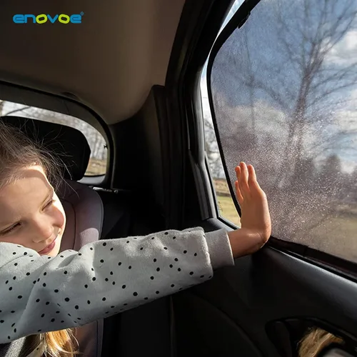 Vista 7 de Enovoe - Paquete de 2 persianas para ventana de automóvil, 19 x 12 pulgadas, para SUV, sedanes y camiones, protege al bebé de los rayos UV