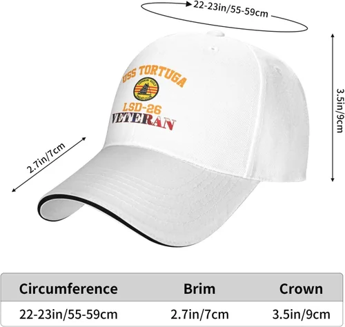 Vista 6 de USS Tortuga Lsd-26 Unisex Jeans Caps Baseball Cap Sandwich Caps
