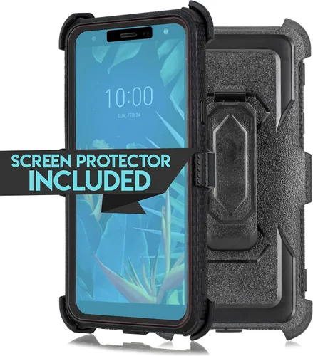 Vista 4 de Funda para LG K40 / Solo LTE / K12 Plus/LG X4 2019/LMX420/L423, con [protector de pantalla] incorporado [protector de pantalla] funda resistente