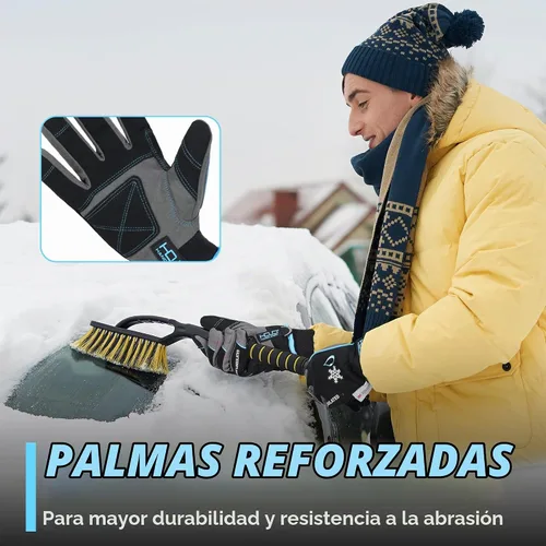 Vista 4 de HANDLANDY Guantes de trabajo de invierno, 3M Thinsulate impermeable con aislamiento para hombres y mujeres