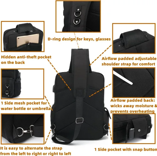 Vista 6 de Leaper Bolso bandolera resistente al agua para senderismo: 98% seco 10min 98% de sequedad del dispositivo después de 10 minutos de lluvia ligera