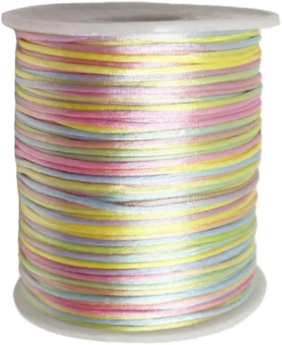 Vista 11 de Cordón de nailon teñido de 0.039 pulgadas x 100 yardas, hilo de cuentas para collares de macramé de cola de ratón, pulseras de amistad, fabricación