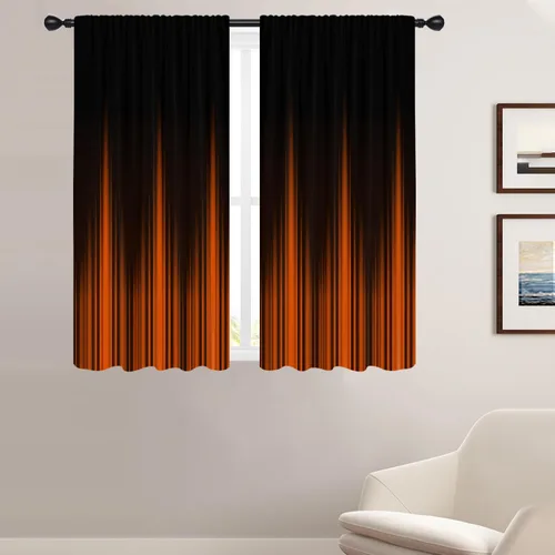 Vista 25 de Coxila Cortinas 100% opacas en negro y beige de 42 x 63 pulgadas, cortinas góticas degradadas con aislamiento térmico para dormitorio