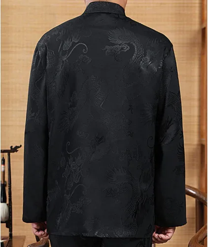 Vista 3 de Uniforme de Kung Fu para hombre, traje de camisa chino tradicional Tang Hanfu artes marciales Wing Chun Tai Chi entrenamiento pantalones de tela