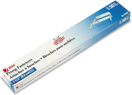 Vista 3 de ACCO 70324 - Sujetadores de papel de dos piezas de alta calidad, 3-1/2 amperios; capacidad, 2-3/4 amperios; Ctr-a-Ctr, 50/caja (50 cada uno)