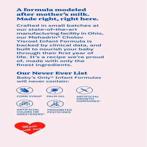 Vista 8 de Baby's Only Baby Formula - Fórmula infantil de nutrición completa, polvo a base de leche con hierro, vitamina E, vitamina D, fórmula infantil fácil