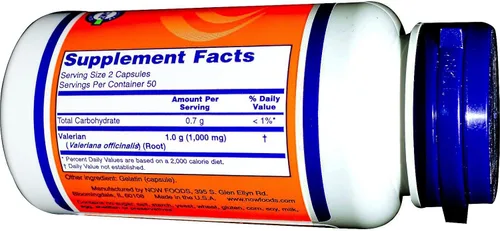 Vista 2 de NOW Foods - Raíz de valeriana, 500 mg, 100 cápsulas (paquete de 2)