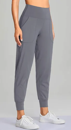 Vista 34 de Oalka - Pantalones deportivos para mujer, con cintura alta y bolsillos, para hacer deporte, yoga y entrenar