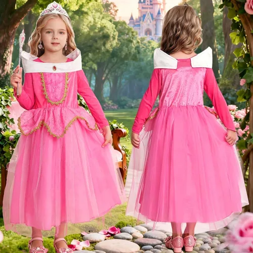 Vista 4 de iTVTi Disfraz de princesa rosa para niñas