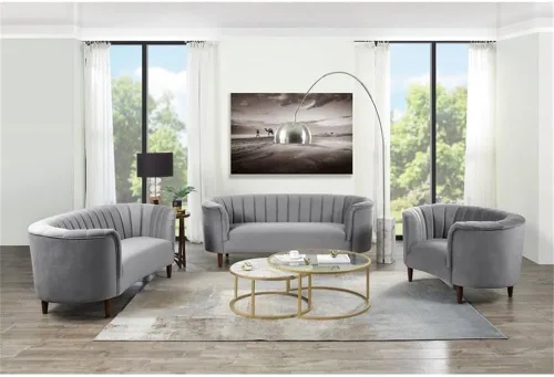 Vista 2 de Acme Furniture Sofás tapizados, gris