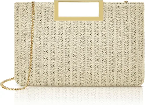 Vista 17 de Milisente Bolso de mano para mujer, formal, casual, brillante, de piel sintética, con asa, para graduación, cóctel, boda