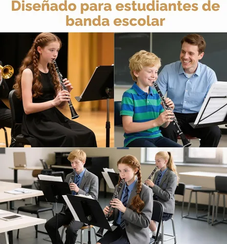 Vista 7 de Kit de clarinete Bb para estudiantes principiantes, sistema francés de 17