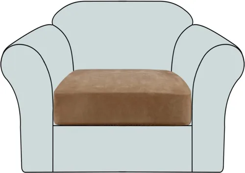 Vista 29 de Funda de cojín elástica de terciopelo, funda de felpa para asiento de sofá, protector de muebles antideslizante para silla/sofá biplaza/sofá