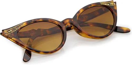Vista 2 de zeroUV Gafas de sol vintage de los años 50 para mujer con diseño UV400 adornadas con diamantes de imitación Pinup Girl y accesorios Rockabilly