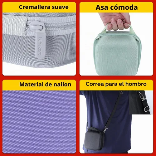 Vista 5 de Lebakort Funda de almacenamiento compatible con cámara instantánea Fujifilm Instax Mini 12/11 (funda rosa rubor)