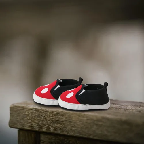 Vista 8 de Disney Mickey Mouse - Zapatos infantiles rojos y negros, Negro