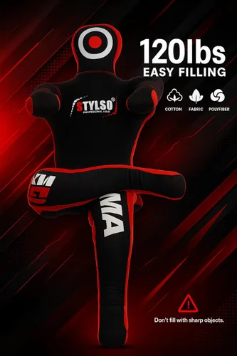 Vista 9 de Grappling Dummy for Adults, Unfilled Wrestling Dummy, Hanging Jiu Jitsu Dummy for BJJ, MMA, Judo, Karate, Martial Arts
