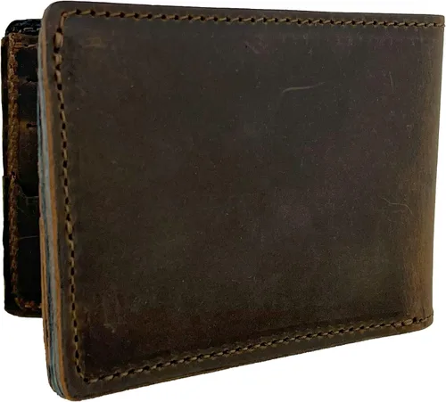 Vista 2 de Anthology Gear Handmade Full Grain Minimalist Leather Wallet For Men (Whiskey Brown)
