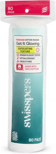 Vista 16 de Swisspers - Círculos exfoliantes premium de algodón – 80 unidades (paquete de 3) – 100% algodón puro, almohadillas de superficie de doble cara