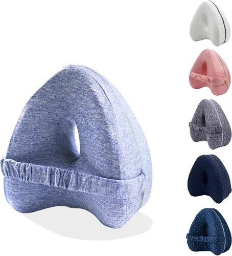 Vista 7 de Almohada de alineación de cadera para personas que duermen de lado, almohada de rodilla de espuma viscoelástica para alivio del dolor de ciática