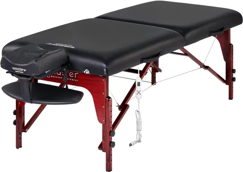 Vista 7 de Master Massage Montclair Pro - Mesa de masaje portátil de 31 pulgadas, amortiguación de espuma viscoelástica, paneles de reiki, liberación de cable