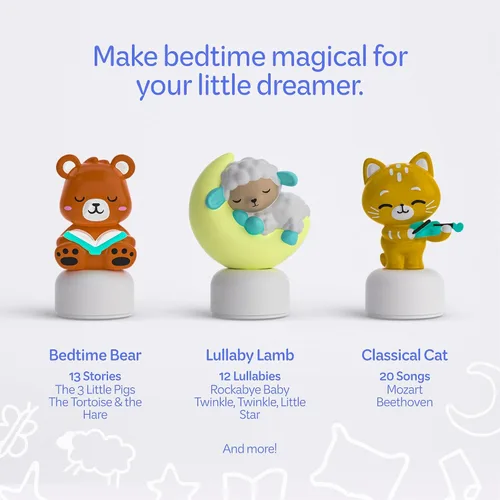 Vista 4 de Move2Play, Máquina de Sonido Dozi Más de 3 horas de contenido Luz nocturna Reloj despertador para niños pequeños y niños Tranquilizador Ok
