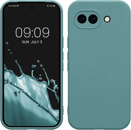 Vista 17 de kwmobile Funda compatible con Google Pixel 9 - Funda protectora delgada de TPU para teléfono - Acabado mate suave - Piedra antigua