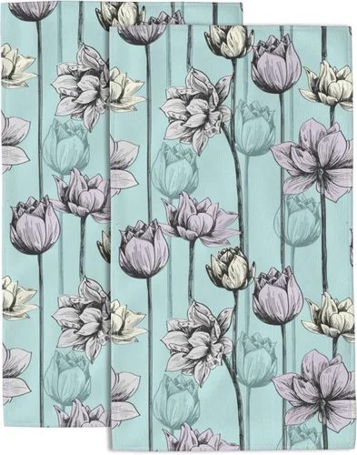 Vista 13 de Juego de 2 toallas de mano bohemias de primavera para baño, toallas de baño de mano, suaves, absorbentes, toallas decorativas para baño, cocina