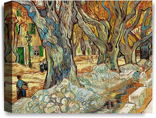 Vista 87 de IPIC - Campo de trigo con cuervos, reproducción artística de Vincent Van Gogh. Lienzo de giclée para decoración del hogar 10#F (20 x 16)