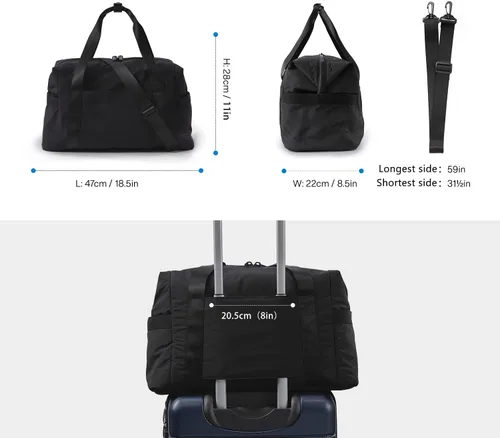 Vista 4 de BAGSMART Bolsas de viaje con bolsa de aseo, Bagsmart Neceser y bolsas de viaje