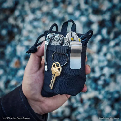 Vista 10 de MAXPEDITION Organizador de Bolsillo Platy, Bolsa de Herramientas EDC Duradera para Hombres, Cartera de Cuello con Cordón Paracord, Sostiene