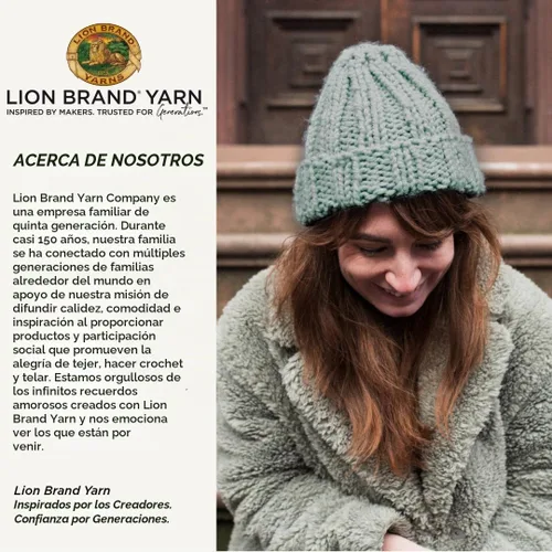 Vista 8 de Lion Brand Yarn - Ovillo de lana Wool-Ease Thick & Quick color fuerza aérea