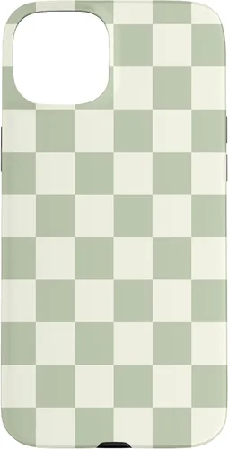 Vista 9 de Funda clásica Checkered Checker Checkerboard Light Sage Green para iPhone 17