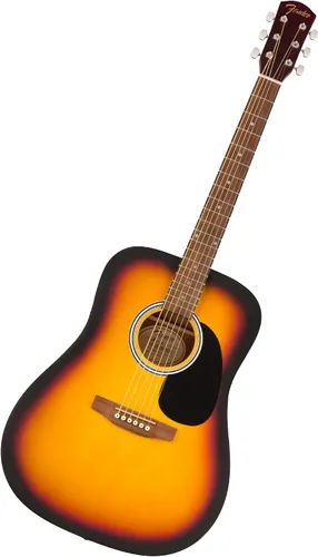 Vista 8 de Fender FA-25 Dreadnought, diapasón de nogal, golpeador negro, negro