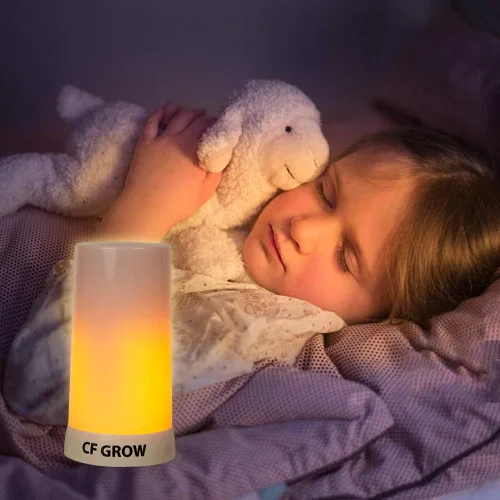 Vista 6 de Luz LED con efecto de llama, recargable por USB, impermeable, regulable, 4 modos, linterna con efecto de detección de gravedad y base magnética