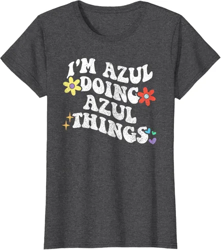Vista 6 de Retro Groovy Im AZUL Doing AZUL Things - Camiseta divertida para el día de la madre, Negro