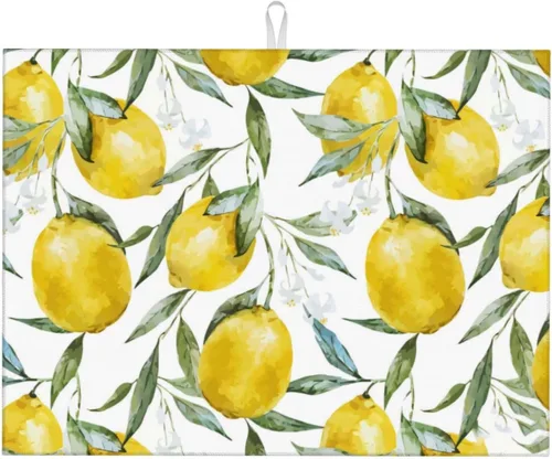 Vista 33 de Apple Orchard - Tapete de secado de platos de grano de madera de 18 x 24 pulgadas para encimera de cocina, almohadilla absorbente de microfibra