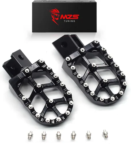Vista 11 de MZS Estriberas eléctricas para motocross compatibles con X3 XXX MX3 MX4 MX5, estriberas Ebike MX más anchas reposapiés resto pedal CNC aluminio negro