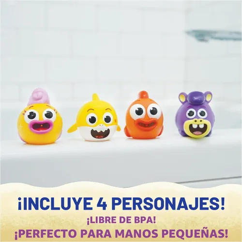 Vista 4 de WowWee Baby Shark - Juguete de baño para chorro de 4 unidades, Big Show!