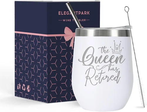 Vista 11 de ELEGANTPARK Regalos de jubilación para mujeres 2026, regalos para compañeros de trabajo para mujeres, Wise Woman Said I'm Outta Here, vaso