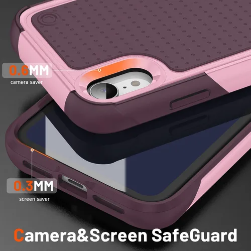 Vista 224 de Jeylly Funda para iPhone SE/Funda para iPhone 5S, Exterior de Plástico Duro que Absorbe Golpes + Interior de Silicona de Goma Defensor contra
