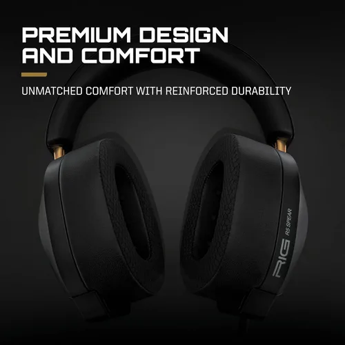 Vista 11 de RIG R5 Spear MAX HD Wired Gaming Headset for PC, PS5, Xbox – 40mm GrapheneQ™ Drivers, Dolby Atmos 3D Audio, Detachable Mic, USB-C Audio DAC, Memory