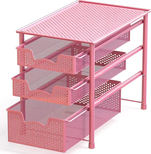 Vista 20 de Simple Houseware - Organizador con cajones de cesta apilables para gabinete, bronce