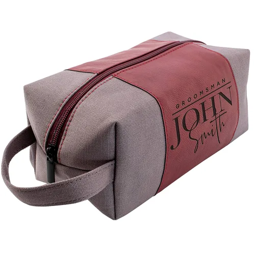 Vista 28 de Regalos personalizados para padrinos de boda, bolsas de aseo personalizadas para hombres, regalos de padrino de boda, Beige, Diseño #1, Juego de 3