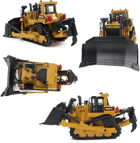 Vista 5 de fisca 1/50 Diecast Bulldozer Modelo Metal Construcción Vehículo Juguete