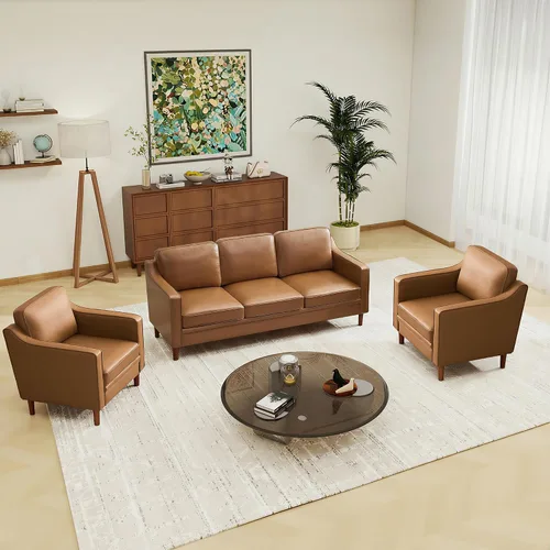 Vista 32 de Kingfun Sofá en Forma de L de 88", Sofá Seccional de Chenilla, Sofás Modernos de Mediados de Siglo con Marco de Madera Maciza para Sala de Estar